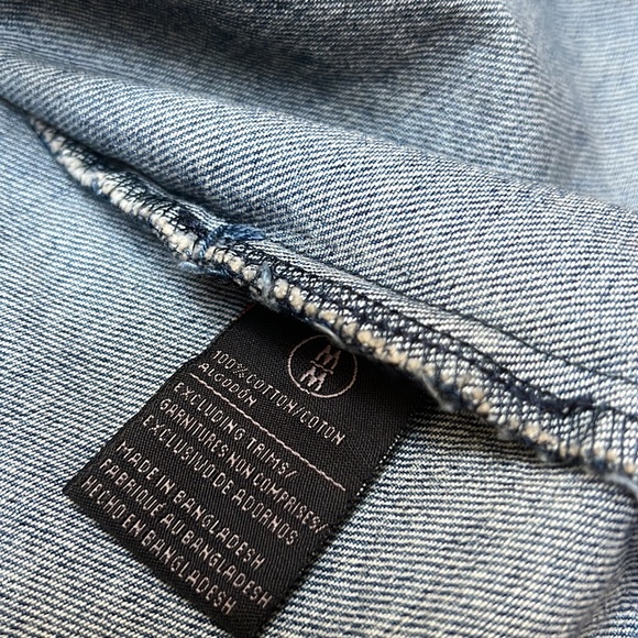 Hudson Jeans Mens Blue Denim Jean Jacket/Long-sleeve Shirt NWT Black Pockets - Picture 9 of 11